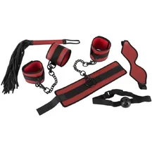 Набор для игр и фиксации Bondage Set чёрно-красный