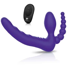 Безремневой страпон с пультом управления Pegasus Strapless фиолетовый