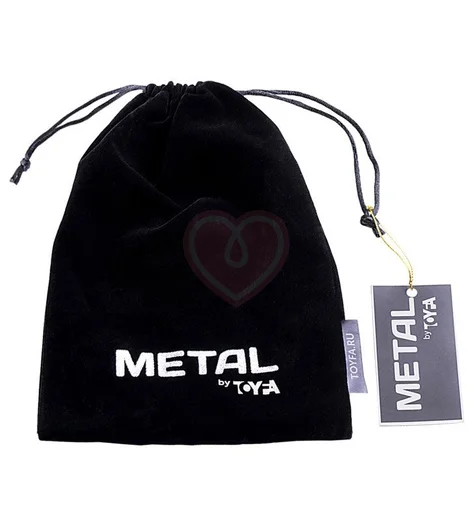 Анальная пробка ToyFa Metal с красным хвостиком фото 4