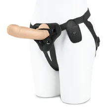 Реалистичный страпон Pegasus с вибрацией и пультом управления 20 см телесный