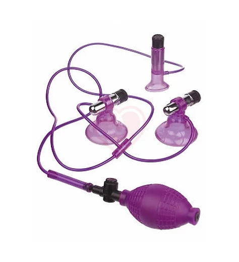 Виброприсоски-помпы для сосков и клитора Triple Suckers фото 1