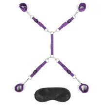 Набор для фиксации на кровати Lux Fetish Bed Spreader фиолетовый