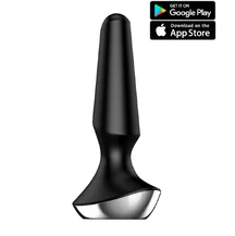 Анальная вибропробка Satisfyer Plug Ilicious 2 с приложением чёрная