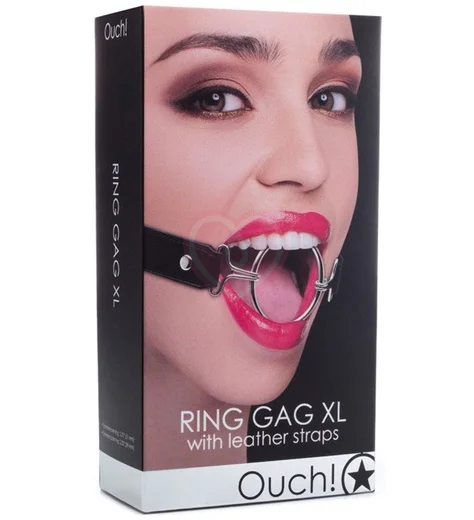 Кляп-кольцо Ouch! Ring Gag XL чёрный фото 2