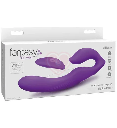 Безремневой страпон с вибрацией и пультом Her Ultimate Strapless Strap-On фиолетовый фото 4