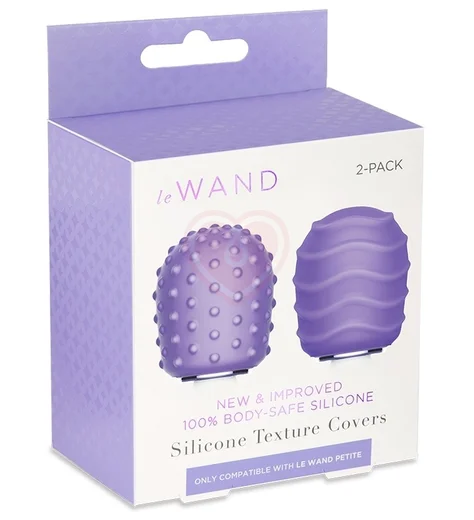 Рельефные силиконовые насадки для Le Wand Petite фиолетовые фото 4