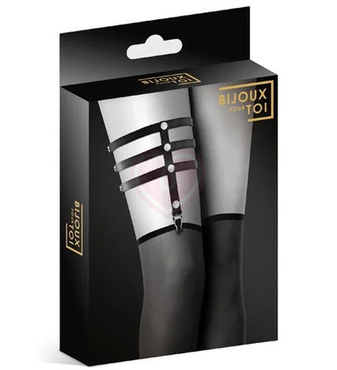 Тройной гартер Bijoux Pour Toi чёрный фото 3