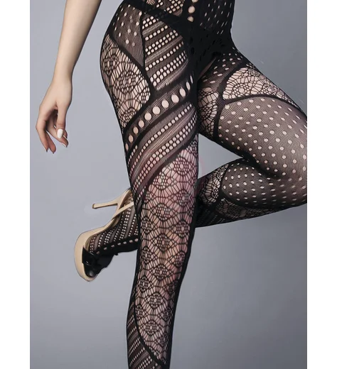 Боди-комбинезон с открытым доступом Чёрная геометрия Impulse фото 10