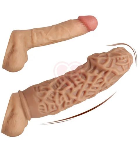 Стимулирующая насадка с рельефными складочками Kokos Extreme Sleeve ES012-M фото 2