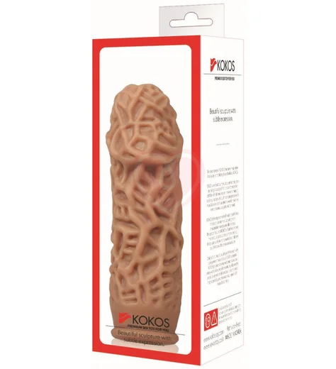 Стимулирующая насадка с рельефными складочками Kokos Extreme Sleeve ES012-M фото 3