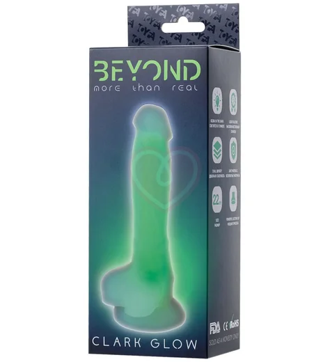 Светящийся в темноте зелёным фаллоимитатор Beyond Clark Glow 16,5 см фото 2