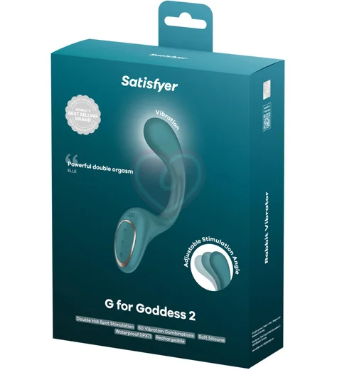 Вибратор со стимуляцией зоны G Satisfyer for Goddess 2 Green зелёный фото 5