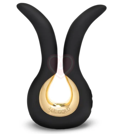 Вибратор с золотым покрытием Gvibe Mini Gold чёрный фото 1