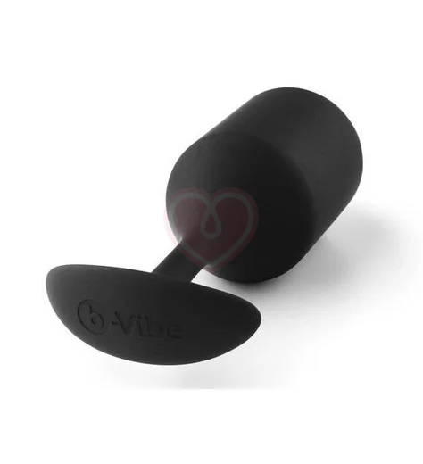 Утяжелённая анальная пробка для ношения b-Vibe Snug Plug 4 большая чёрная фото 2