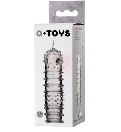 Стимулирующая насадка на пенис с усиками ToyFa A-Toys 15 см фото 2