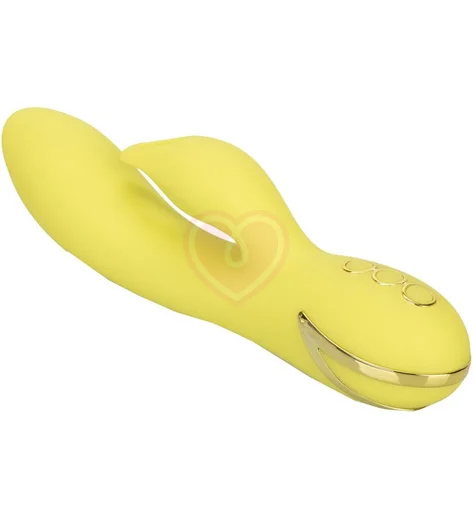Вибратор со стимулятором клитора Dreaming Venice Vixen жёлтый фото 4