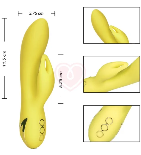 Вибратор со стимулятором клитора Dreaming Venice Vixen жёлтый фото 8