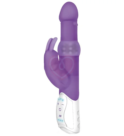Вибратор хай-тек с ротацией Beads Rabbit фиолетовый фото 1