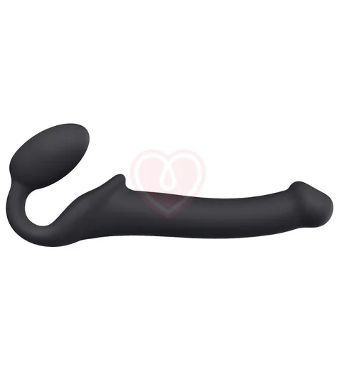 Безремневой гибкий страпон Strap-on-me Bendable M чёрный фото 1