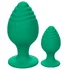 Набор из двух анальных пробок Cheeky зелёный фото 1