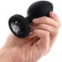 Большая вибропробка b-Vibe Vibrating Jewel Plug с кристаллом и пультом чёрная фото 6