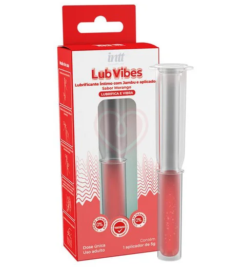 Вагинальный возбуждающий лубрикант с аппликатором Intt Lub-Vibes Клубника 5 г фото 1