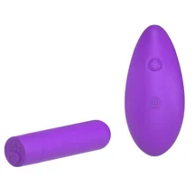 Вибропуля с пультом Rechargeable Remote Control Bullet фиолетовые