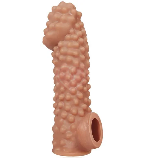 Насадка с бугорками и отверстием для мошонки Kokos Cock Sleeve CS004-M фото 1