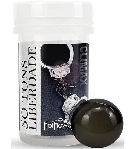 Масляный лубрикант в шариках Hot Ball 50 Tons Climax с охлаждающе-разогревающим эффектом фото 1