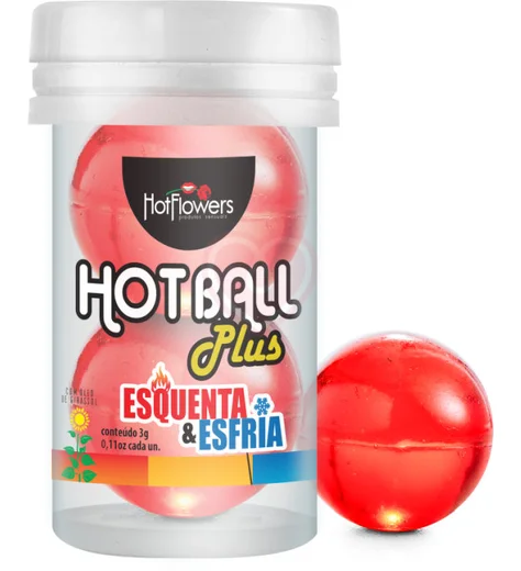 Масляный лубрикант в шариках Hot Ball Plus с охлаждающе-разогревающим эффектом фото 1