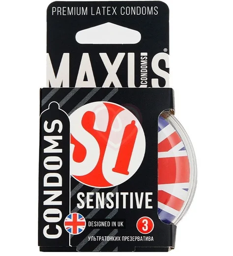 Презервативы ультратонкие Maxus Air Sensitive Ultra Thin 3 шт с пластиковым кейсом фото 1