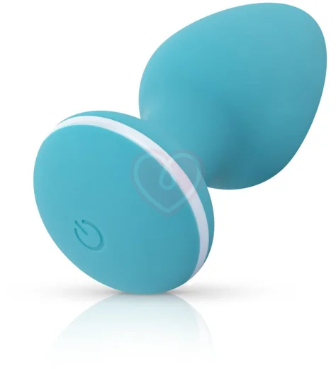 Анальная пробка с вибрацией Cala Azul Blanca Anal Plug голубая фото 5