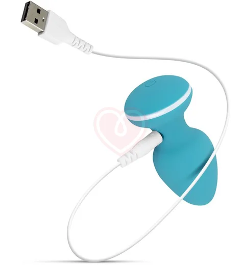 Анальная пробка с вибрацией Cala Azul Blanca Anal Plug голубая фото 8