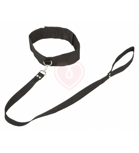 Ошейник с поводком Bondage Collections Collar And Leash One Size черный фото 1