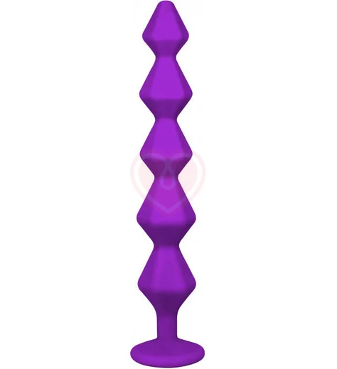 Анальная цепочка с кристаллом Emotions Chummy фиолетовая фото 1