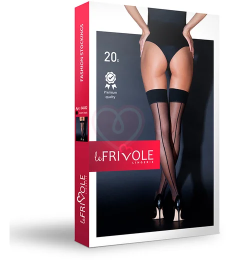 Полупрозрачные чулки со стрелкой сзади Sense чёрные фото 3