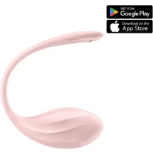 Виброяйцо Satisfyer Ribbed Petal с дистанционным управлением розовое