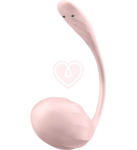 Виброяйцо Satisfyer Ribbed Petal с дистанционным управлением розовое фото 4