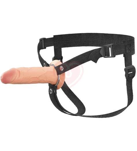 Фаллопротез Hollow Silicone Strap-On 15 см телесный фото 1