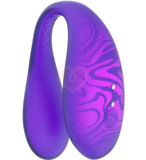 Вибратор для пар Amovibe Twin+ с пультом и приложением фиолетовый фото 1