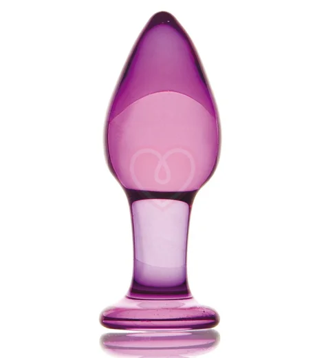 Стеклянная анальная пробка Sexus Glass Lilac фиолетовая фото 1