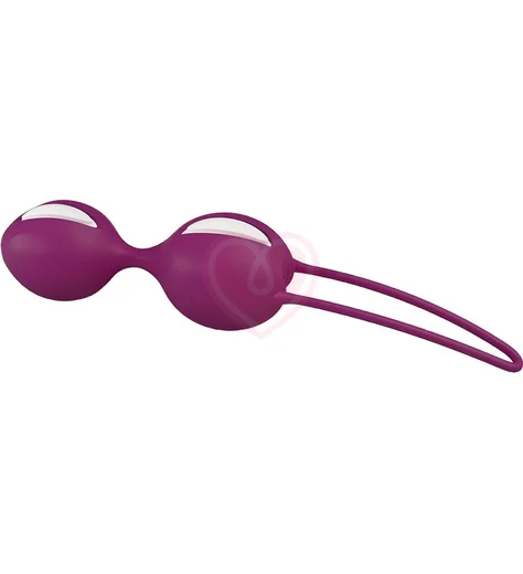Вагинальные шарики Fun Factory Smartballs Duo фиолетовые фото 3