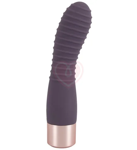 Ребристый вибратор с изгибом Elegant Series Flexy Vibe фото 1