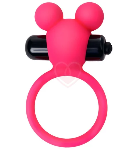 Эрекционное кольцо с вибропулей ToyFa A-Toys розовое фото 1