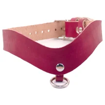 Ошейник Лунный Свет с колечком бордовый