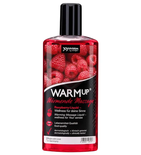 Съедобное разогревающее масло WarmUp Малина 150 мл фото 1