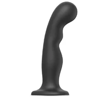 Фаллоимитатор с изгибом Strap-On-Me Dildo Plug P&G размер XXL 18,5 см чёрный