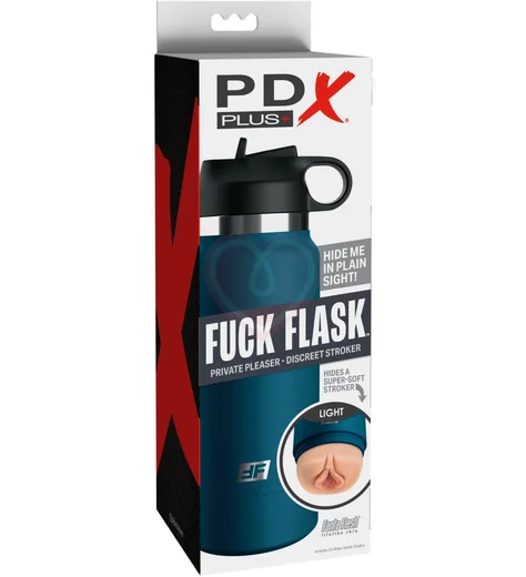 Мастурбатор вагина в синей фляге Fuck Flask телесный фото 4