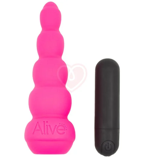 Анальная елочка с вибропулей Lance Pro розовая фото 1