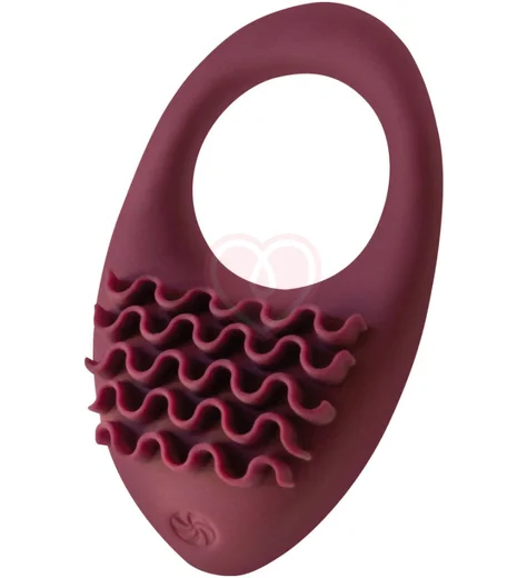 Эрекционное кольцо с вибрацией Pure Passion Stellar бордовое фото 1